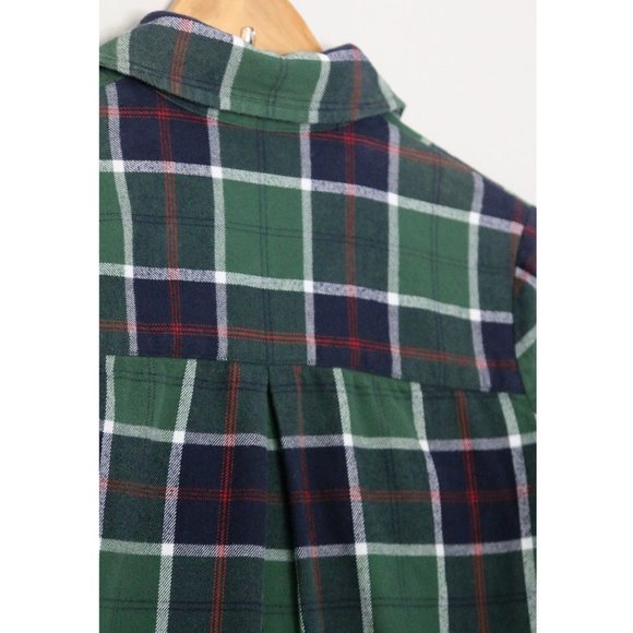 DEREK LAM 10 CROSBY Green Navy Blue Tartan Plaid Button Down Shirt 4 100% Cotton - Picture 6 of 15
